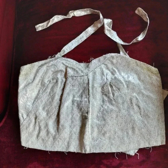 1950's Gold Brocade  Wrap Skirt and Bustier - Picture 3 of 11